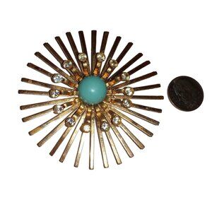 Large Vintage Sputnik Starburst Brooch
